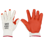 Manusi de protectie din tricot polycotton impregnate latex rosu/portocaliu ENERGO ZZ