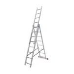 Scara multifunctionala din aluminiu Corda cu functie de egalizare, 3x8 trepte