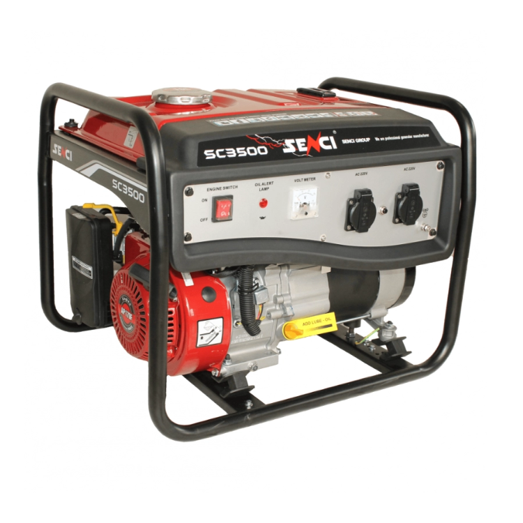 Generator curent monofazat Senci SC-3500E Lite, Putere maxima 3 kW, 230V, AVR, motor benzina