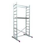 Schela mobila Corda din aluminiu, 0,6 x 1,5 m, Krause, inaltime lucru 4m