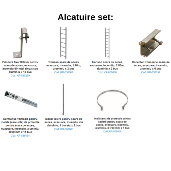 Scara aluminiu pentru acces evacuare incendiu KRAUSE 9.52m - imagine 9