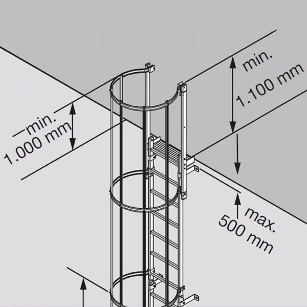 Scara de acces/evacuare/incendiu Krause din otel zincat-15.96 m - imagine 2