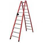 Scara dubla electroizolanta KRAUSE, 2×10 trepte, max 1000 V