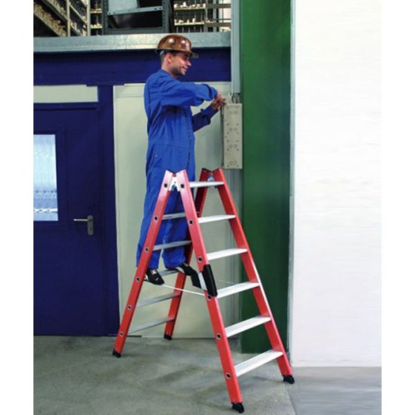 Scara dubla electroizolanta KRAUSE 2x4 trepte, max 1000 V - imagine 2
