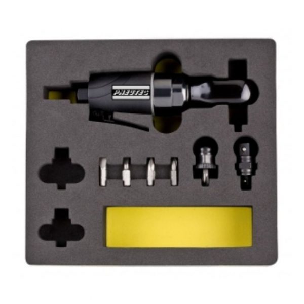 Cheie cu clichet 1/4″+3/8″ + Bit Pneutec UT8003S