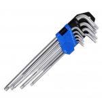 Set 9 chei Torx cu gaura lungi tip L BGS TT10-TT50