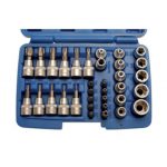 Set varfuri si chei torx 3/8″ BGS 34 piese