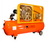 Compresor electric BISONTE SW102-170, cu ulei si transmisie prin curea