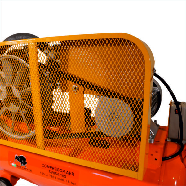 Compresor electric BISONTE SV054-105, cu ulei si transmisie prin curea - imagine 2
