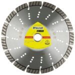Disc diamantat DT612UT Supra KLINGSPOR, segmentat, pentru polizoare unghiulare, 125x2.4x22.23, 9ST, 12 mm