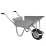 Roaba 70 L galvanizata BISONTE, roata plina PVC