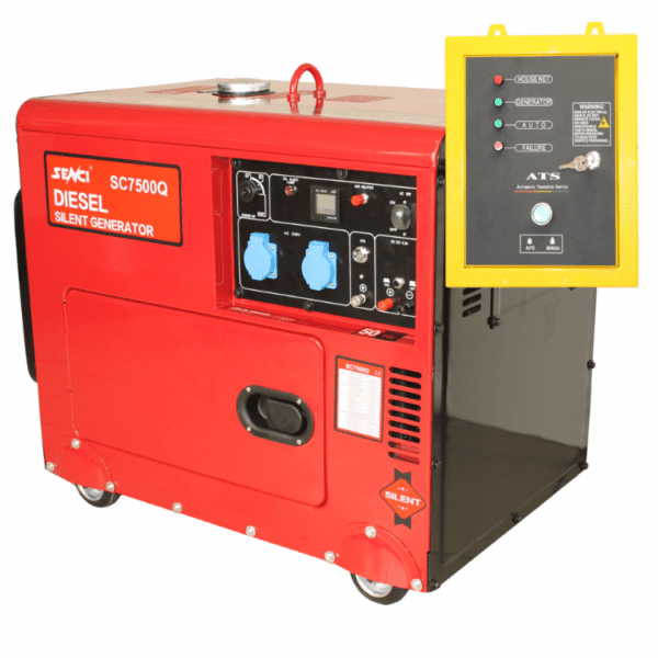 Generator curent SC7500Q-ATS, Putere max. 6.0 kW, 230V, AVR, motor Diesel
