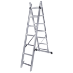 Scara dubla aluminiu Bisonte STR207, 2x7 trepte, h max. 3.15 m