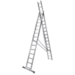 Scara tripla aluminiu Bisonte STR315, 3x15 trepte