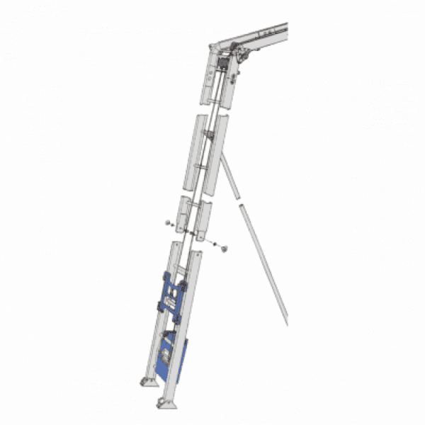 Elevator materiale constructii GEDA LIFT 250 COMFORT complet echipat h=13m - imagine 9