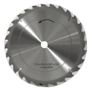 Disc Widia IMER pentru lemn Ø 315 X 25.4 X 3.2 mm, Z 28