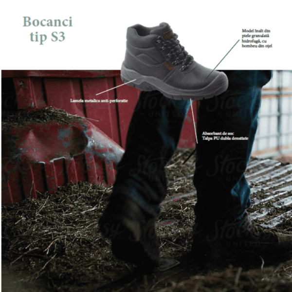 Bocanci de protectie cu bombeu de otel S3 SRC - ROCK II - SATEXO - imagine 2