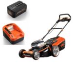 Masina de tuns iarba Redback E148C+EP60+EC50 pachet cu acumulator 40V6Ah si incarcator 40V5A, 470mm, 60L