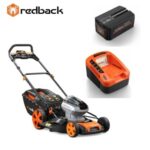 Masina de tuns iarba Redbackpe E146C+EP60+EC50 pachet cu acumulator 40V6Ah si incarcator 40V5A, 457mm