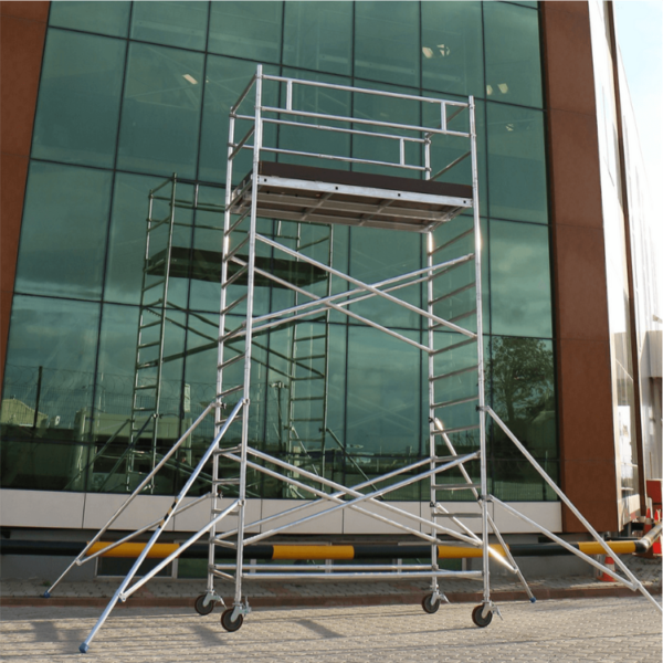 Schela mobila profesionala din aluminiu ProTUBE L14 H lucru 13,8 m Bisonte - imagine 5