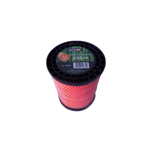 Fir nylon portocaliu 2.4 mm x 436 m rotund ENERGO