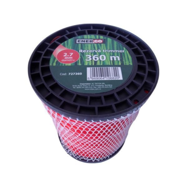 Fir nylon rosu 2.7 mm x 360 m rotund ENERGO