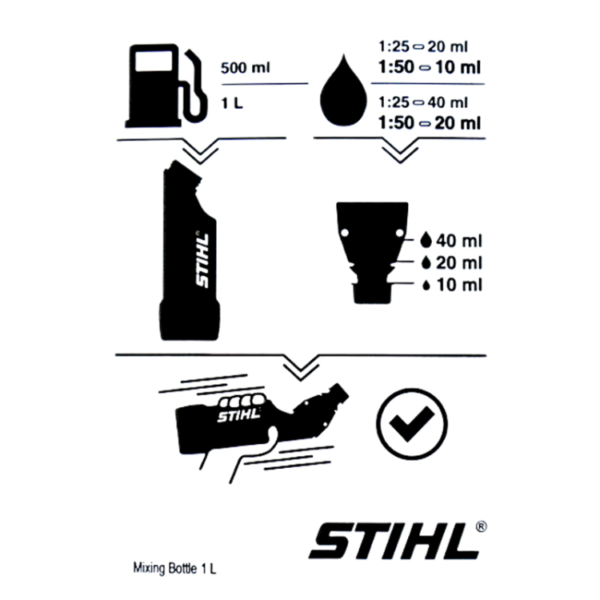 Recipient gradat pentru amestec 1 litru STIHL - imagine 3