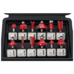 Set de 12 freze lemn cu coada profile diferite TIVOLY