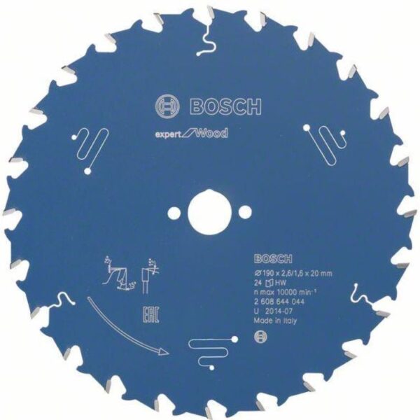 Panza de ferastrau circular Expert for Wood 190 x 20 x 24 dinti Bosch