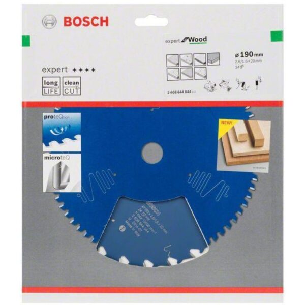 Panza de ferastrau circular Expert for Wood 190 x 20 x 24 dinti Bosch - imagine 2