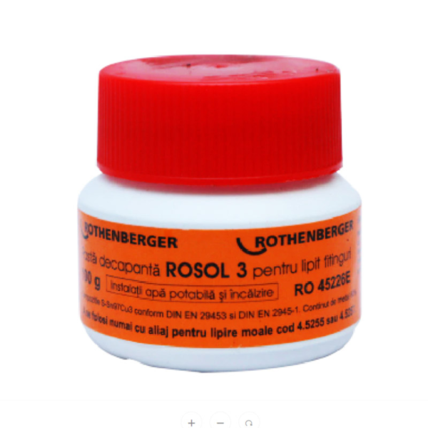 Pasta pentru lipiri tip ROSOL 3S Sn97Cu3 100 g pentru ROTHERM 2000 Rothenberger