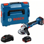 Polizor unghiular BOSCH GWS 18V-10 cu 2 acumulatori 5 Ah in L-BOXX