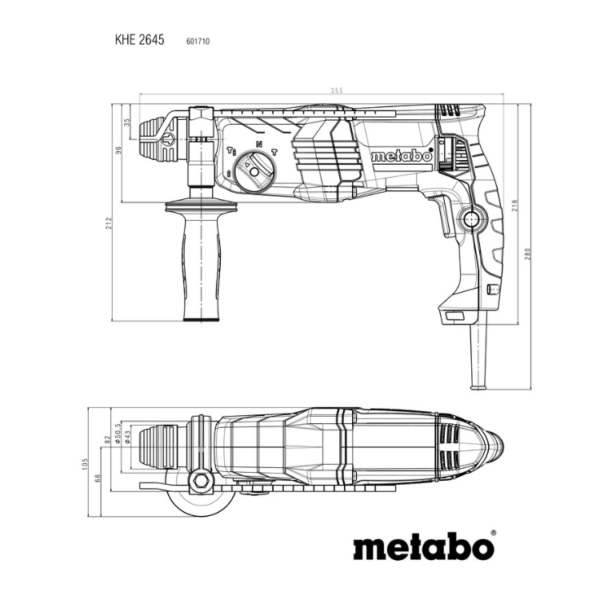 Ciocan rotopercutor Metabo KHE 2645 - imagine 3