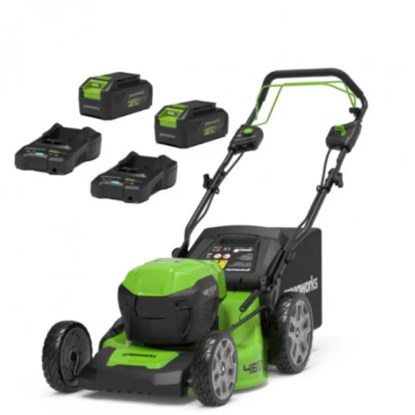 Masina tuns iarba GD24X2LM46SP4 Greenworks set - imagine 2