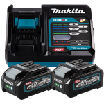 Pachet acumulatori XGT Makita 2 buc BL4040 si incarcator rapid DC40RA
