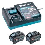 Pachet acumulatori XGT Makita 2 buc BL4050F si incarcator rapid DC40RA