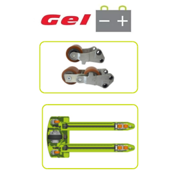 Transpalet electric 1200 kg CX12 Gel S2 800x520mm PRAMAC - imagine 5