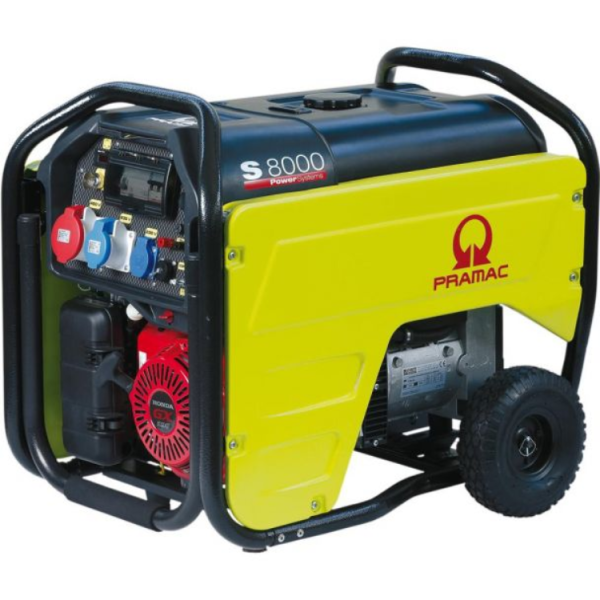 Generator curent trifazat PRAMAC S8000T cu AVR si motor HONDA