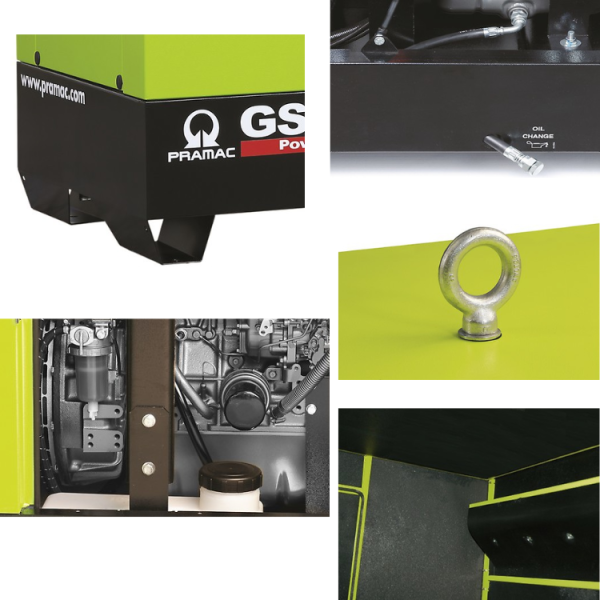 Generator curent trifazat carcasat insonorizat  cu automatizare PRAMAC GSW10Y 9 kVA - imagine 2