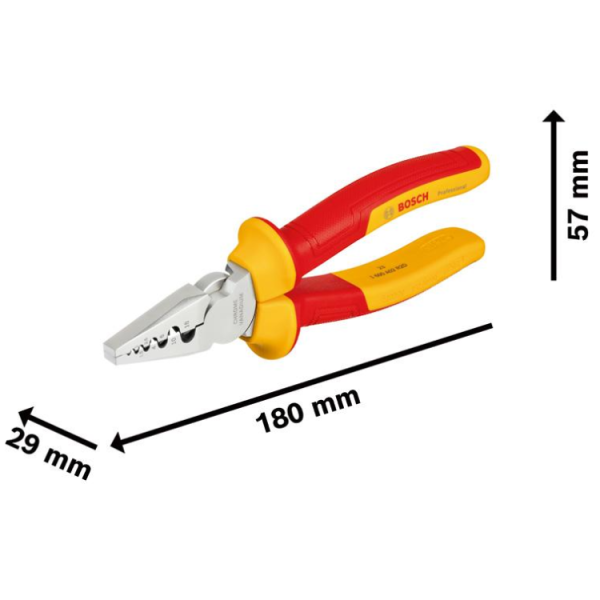 Cleste de sertizat VDE de 180 mm Bosch - imagine 2