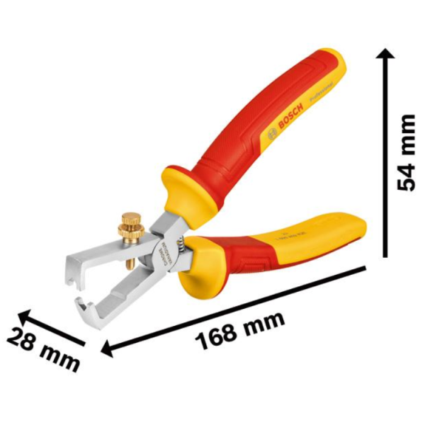 Cleste universal de dezizolat cabluri VDE de 160 mm Bosch - imagine 2