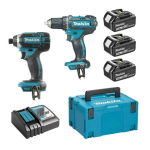 Set 2 masini de insurubat cu 3 acumulatori si incarcator Makita DLX2127J1