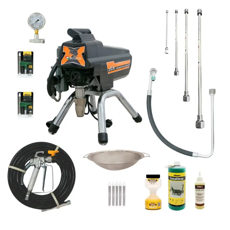 Kit complet Pompa airless BISONTE PAZ-20X pentru zugravit si vopsit (2)